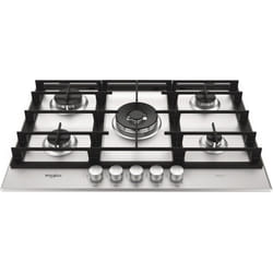 Whirlpool GMW7552/IXL Black, Stainless steel Built-in 73 cm Gas 5 zone(s)