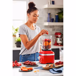 KitchenAid 5KSB4026BER blender 1.5 L Tabletop blender 1200 W Red, Transparent