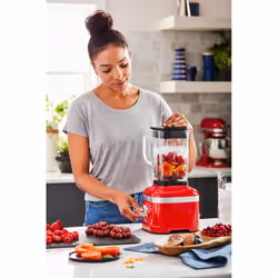 KitchenAid 5KSB4026BER blender 1.5 L Tabletop blender 1200 W Red, Transparent