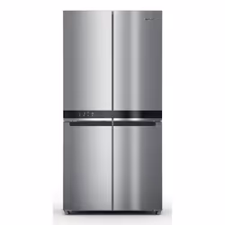 Whirlpool WQ9 B2L G, Freestanding, American door, Stainless steel, Inox Look, Glass, Side by side