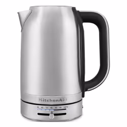 KitchenAid 5KEK1701ESX, 1.7 L, 2400 W, Stainless steel, Plastic, Stainless steel, Adjustable thermostat, Cordless