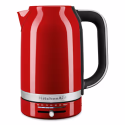 KitchenAid 5KEK1701EER, 1.7 L, 2400 W, Red, Plastic, Stainless steel, Adjustable thermostat, Cordless