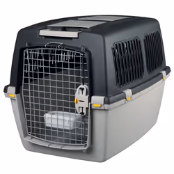 TRIXIE 39872, Hard pet carrier, Crate pet carrier, Dog, 25 kg, Front-load, Black, Grey