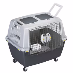 Kerbl 81340, Hard pet carrier, Car pet carrier, Dog, Front-load, Black, Monochromatic