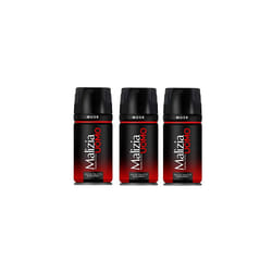 3x Malizia Uomo Musk Deo Deodorant Spray for Men 150ml Edt parfum