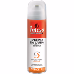 Intesa Schiuma da Barba Vitacell, Shaving mousse, Men, Sensitive skin, 300 ml, Anti-irritation, Anti-redness, Moisturizing, A ...