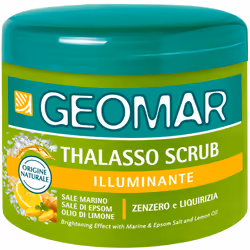 GEOMAR Thalasso Scrub Illuminating, Body scrub, Women, Universal skin, Illuminating, Nourishing, Smoothing, Pot, Sodium Chlor ...