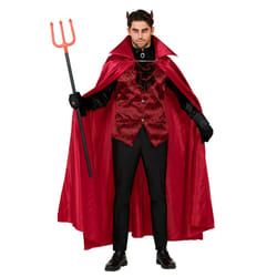 Men's red evil count costume - M/L