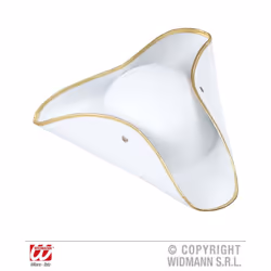 Adult's White Tricorn Felt Hat -  white pirate tricorn felt hats caps headwear fancy dress costumes acces guard dancer tricor ...