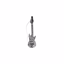Widman Inflatable Zerbra Print Guitar Adult Fancy Dress Accessory