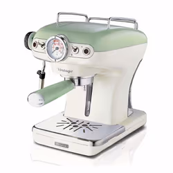 Ariete 1389/14, Espresso machine, 0.9 L, Coffee pod, Ground coffee, 850 W, Beige, Green