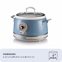 Ariete 2904 Rice Cooker - Electric Rice Cooker with ceramic bowl - Homemade Sushi - Multicooker - Vintage Line - 3.5 L - 650 W - Blue - Additional view 2