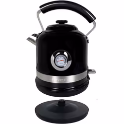 Ariete 2854B Moderna Cordless Electric Kettle, Stainless Steel Body, 1.7 Litre Capacity, Black
