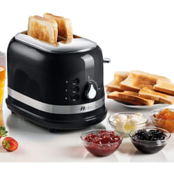 Ariete 0149B Moderna 2 Slice Toaster, Defrost, Heating & Cooking Function, Black