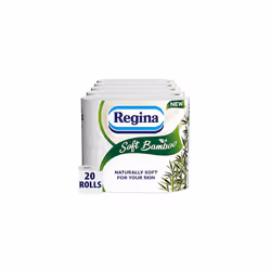 Soft Bamboo - 20 Rolls of Toilet Tissue 3 Ply, 160 Sheets, Naturally Soft for Your Skin, Toilet Tissue Made with Bamboo Fiber ...