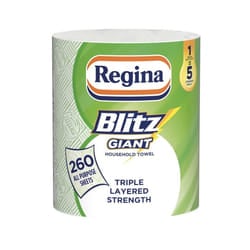 Regina Blitz Giant, 1 Roll Multi-Purpose Household Towel, 3 Ply, 260 Sheets Per Roll