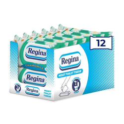Regina Moist Toilet Tissue Chamomile, 12 Pack, Each with 42 Flushable Wet Wipes