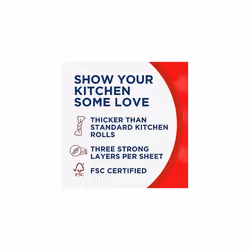 Heart Kitchen Towels â 20 rolls, 50 3-ply Sheets, 30% PCR Plastic, Easy Open Pack, FSC Certified Materials, 100% Pure Cellulose, Embossed
