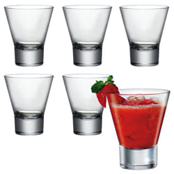 6x Bormioli Rocco Glass Cocktail Dessert Tumbler Glasses Drinking Cups