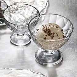 Glass Ice Cream Sundae Glasses Dessert Cocktail - 22cl Junior Glass, 6