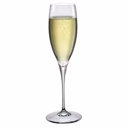 Bormioli Rocco Premium Flute Glass Set of 4 8.5 oz Clear