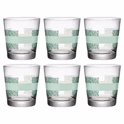 Bormioli Rocco Coloured 240ml Drinking Tumbler - Green, 6 Glasses
