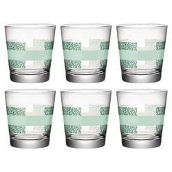 Bormioli Rocco Coloured 240ml Drinking Tumbler - Green, 6 Glasses