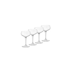 Bormioli Rocco glass Novecento Stemware Cocktail Coupe-Gift Box of 4  4 Count (Pack of 1)  Clear 8.5 OUNCES