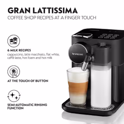 De’Longhi Nespresso Gran Lattissima coffee machine by Delonghi, Sophisticated Darks - Additional view 4