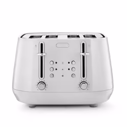 De’Longhi Eclettica, 4 slice(s), White, Stainless steel, Buttons, Rotary, 1800 W, 220-240 V