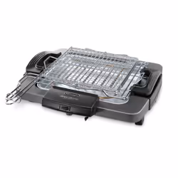 De’Longhi BQ 60.X, 1900 W, Grill, Electric, Tabletop, Grate, Black, Grey