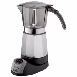 De’Longhi Alicia, Electric moka pot, Ground coffee, 450 W, Black, Stainless steel