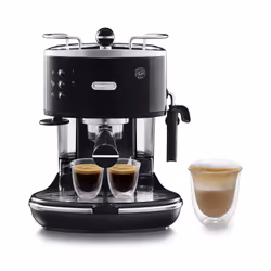 De’Longhi ECO 311.BK, Espresso machine, 1.4 L, Coffee pod, Ground coffee, 1100 W, Black, Stainless steel