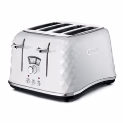 De’Longhi Brillante, 4 slice(s), White, Plastic, Buttons, Rotary, 1800 W, 220 - 240 V