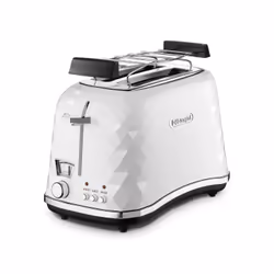 De’Longhi CTJ 2103.W, 2 slice(s), Black, White, Plastic, 900 W, 220 - 240 V, 50 - 60 Hz