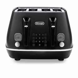 De’Longhi Distinta Moments, 4 slice(s), Black, Stainless steel, Buttons, Rotary, 1800 W, 220 - 240 V