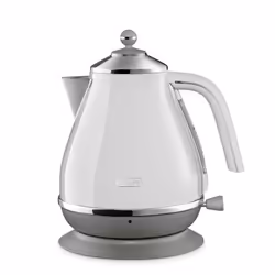 De’Longhi Icona Capitals, 1.7 L, 2000 W, White, Stainless steel, Water level indicator, Cordless