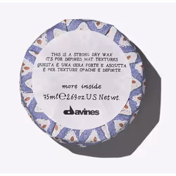 Davines This is a Strong Dry Wax, Hair wax, 75 ml, Unisex, All hair, Jar, Fixation