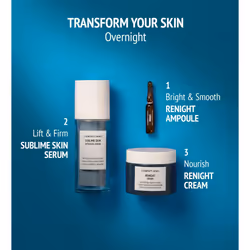 - Renight Bright & Smooth Ampoules, 7 Glass Vials - Stimulates Skin's Renewal and Luminosity, Night Face Treatment, Transparent - Additional view 4