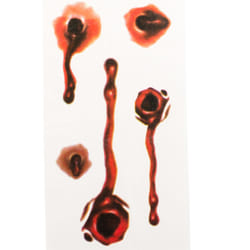 Bullet hole temporary tattoos