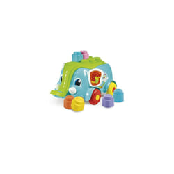 Clementoni 17697 Elefantino cart Bricks Construction Elephant Wagon-Playset Clemmy, Soft Building Blocks Children 10 Months, Made in Italy,