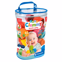 Clementoni - 17878 - Soft Clemmy - Zachte Zak Met 40 Blokken - Blokken Voor Kinderen, Sensorisch Spel, Educatief Speelgoed Ba ...