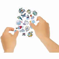 Clementoni 18685 Crazy Chic-Sparkly Temporary, Tattoo Kit for Kids, Multicolour
