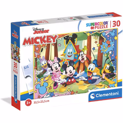 Clementoni 20269 Disney Mickey Supercolor Mickey-30 Pieces-Jigsaw Puzzle for Kids Age 3, Multicolored, M