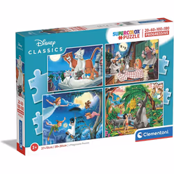 Clementoni 21414 Supercolor Disney Classics (20+60+100+180 Pieces) -Jigsaw Puzzle for Kids Age 3, Multicolored, M