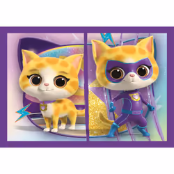 21531 SuperKitties Jigsaw 4 in 1 Super Kitties 12+16+20+24 Pieces-Supercolor Children 4-6 Years, Cartoon, Gift for Boy/Girls, Puzzle for Kids, Made in
