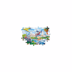 21619, Means of Transport Supercolor Puzzles for Children - 2 x 60 Pieces, Ages 5 years Plus