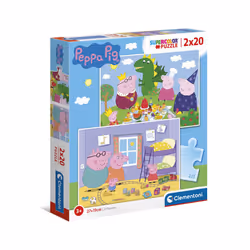 Clementoni Peppa Pig Puzzle Of 2 x 20 Pieces - 28 x 24.4 x 3.9 CM