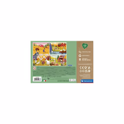 Clementoni 25268 Play for Future-Animals-3 x 48 Pieces-Jigsaw Kids Age 4-100% Recycled Materials-Made in Italy, Cartoon Puzzles, Multicoloured