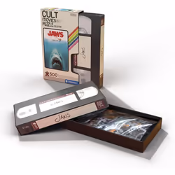Clementoni 35111 Cult Movies Jaws 500 Pieces, Made in Italy, Jigsaw Puzzle for Adults, Multicolor, Medium